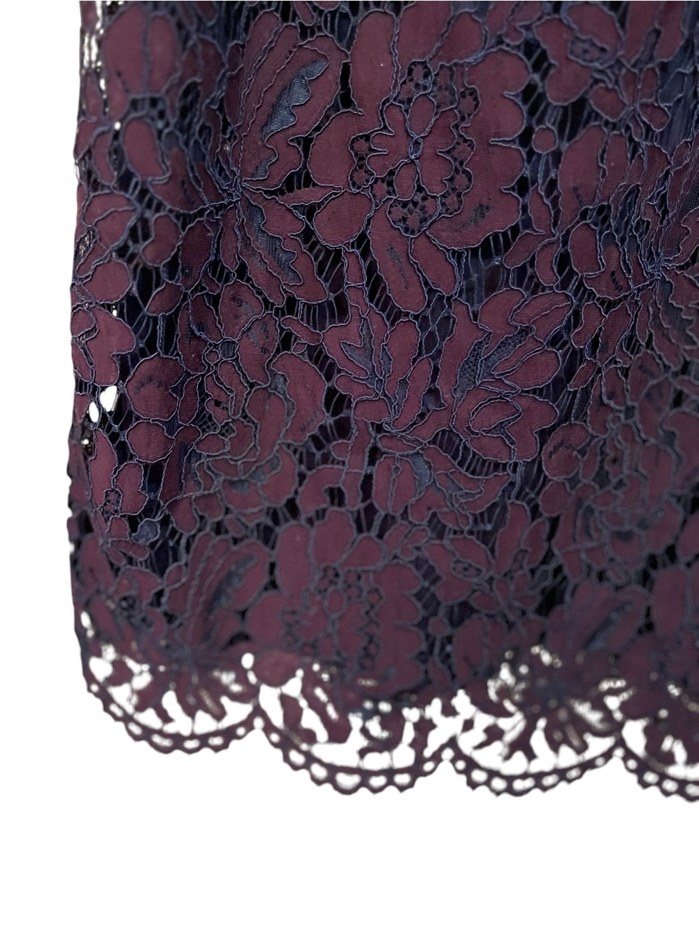 NWT Banana Republic Plum Lace Midi Sheath Dress Size 6 - Picture 4 of 8